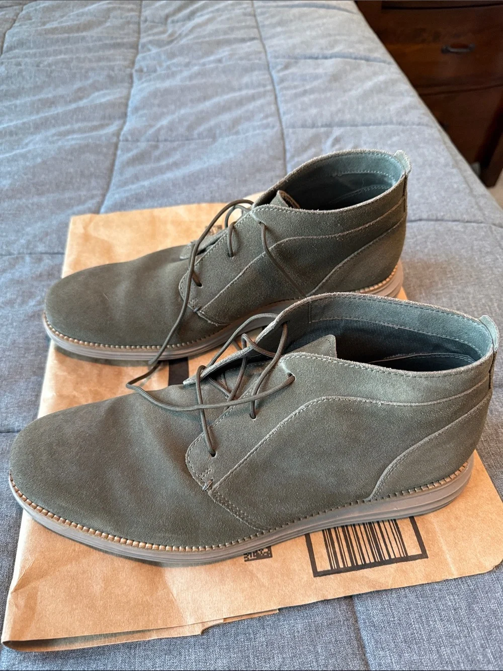 Cole Haan Olive Green Suede Chukka Boots 12M Men’s